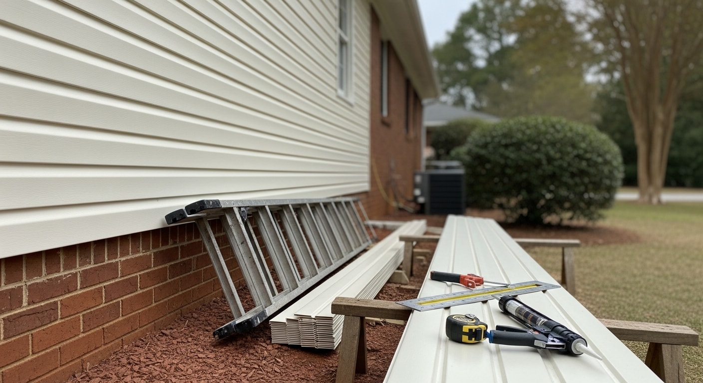 Vinyl siding installation on residential home in Birmingham